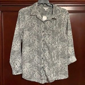 Women’s plus size Snake skin print long sleeve